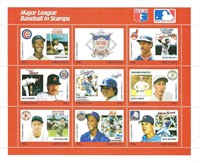 Major League Baseball Souvenir Stamp Sheet Grenada