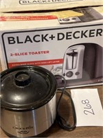 Black & decker toaster & mini crockpot