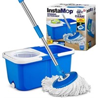 L  Insta Mop Spin Mop & Bucket w/Wringer Set Micro