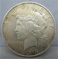 1935-S Peace silver dollar.