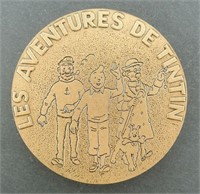 Médaille Tintin en bronze monétaire (1979)