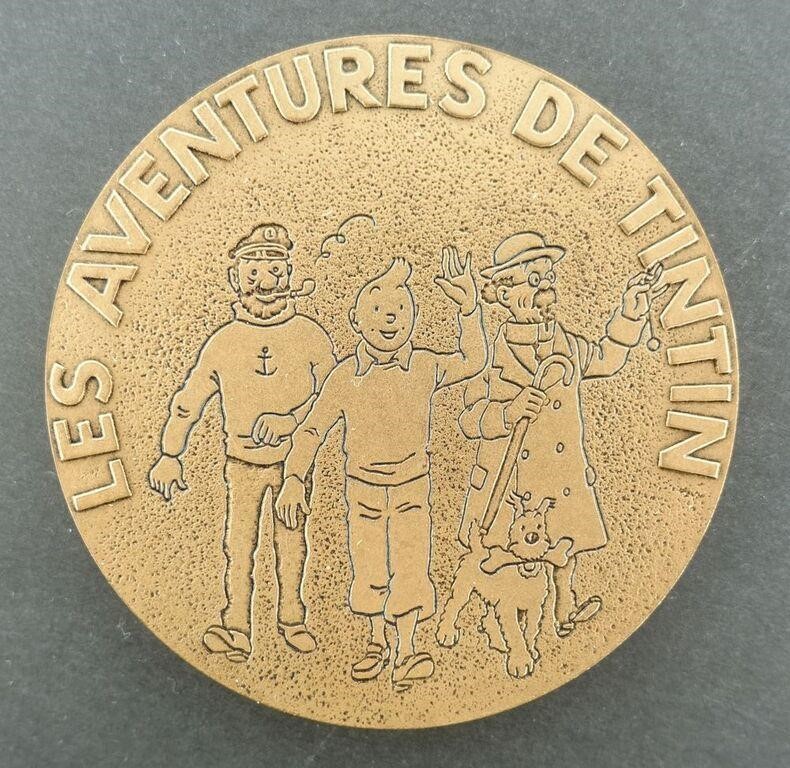 Médaille Tintin en bronze monétaire (1979)