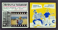 Tintin. Lot de 2 disques vinyle (45T)