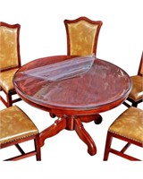 Round Clear Plastic Tablecloth Table Protector