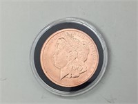 1 Oz .999 Fine Copper Morgan