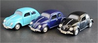3 Volkswagen die cast cars
