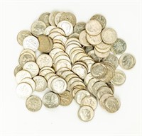 Coin Bag of 90 Silver Roosevelt Dimes-XF-BU