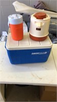 Lot of 3 coolers drink pump and chest