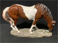 Stone Cast Paint Horse Sculpture