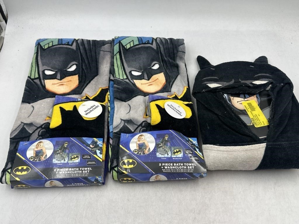 NEW Mixed Lot of 3- Batman Towels