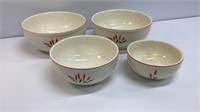 Set: 3 Cattails Mixing Nesting Bowls +another bowl