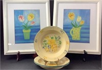 April Cornell Enamel Bowls & Floral Prints