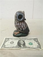 Neat Carved Stone Owl Figurine