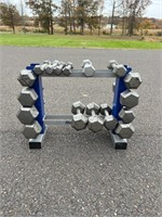Reebok Dumbbell Stand With Dumbbells