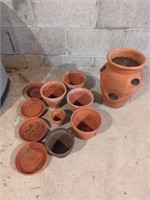 Collection of terra cotta planters