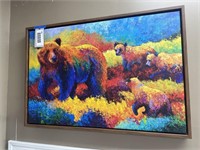 Bear Framed Art 38" x 26"