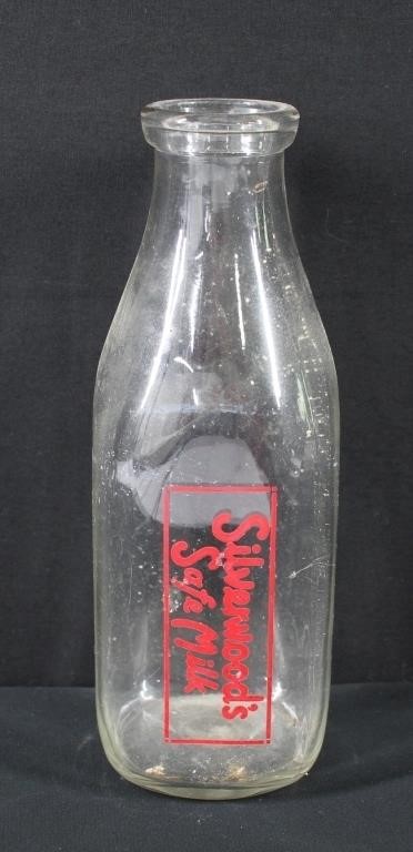 Vintage Silverwood's Safe Milk Bottle