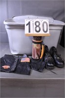 Gray Tote - Thermos - Boots - Harley Dog Jacket SM