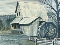 1969 Neal Brown "Old Mill In Winter" Original