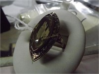 14kt Custom design oval cut Citrine Ring 8.9 gr