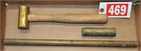 Brass incl. hammer & 15" long bar