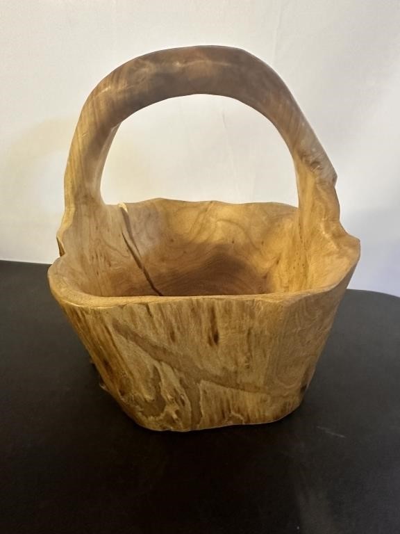 Wooden Basket Bowl