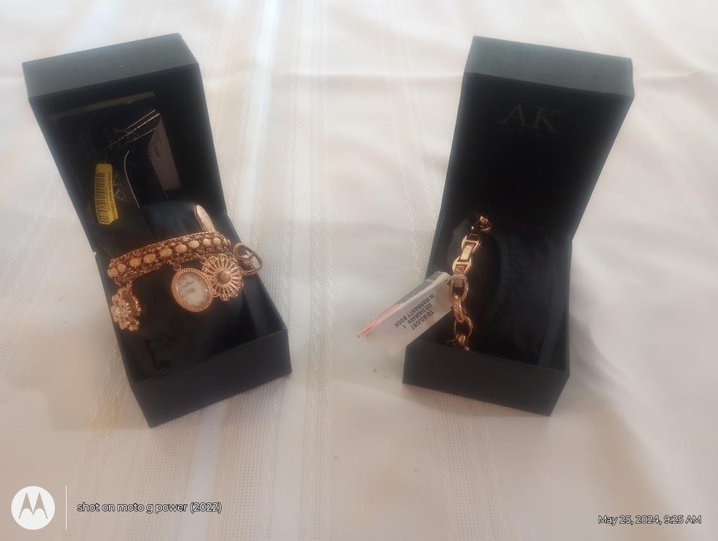 2 NEW Ann Klein Charm Bracelets/Watches