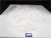 Small Round Fluffy Rug