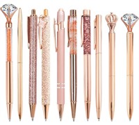SHIBASHAN, 10 PACK OF ROSE GOLD BALL POINT PENS