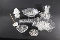 Crystal Chandelier Pendants, Glass Bowls, Pen Set