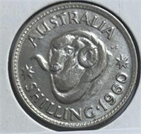 1960 Australia Shilling Silver