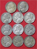 (11) Jefferson Wartime Silver Nickels