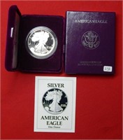 1990 S American Eagle Proof 1 Ounce Silver