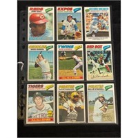 (9) 1977 Topps Baseball Stars/hof Nice Shape
