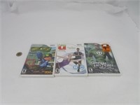 3 jeux Nintendo Wii neufs