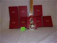 8 lenox sparkle & scroll xmas ornaments