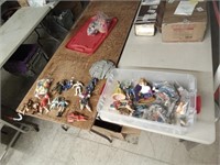 tote of various action figures