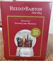 Reed & Barton Nativity Snowglobe Musical