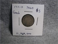 1912-D Slver dime