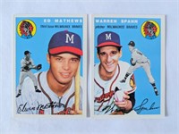 1954 Topps Archives Warren Spahn & Ed Mathews