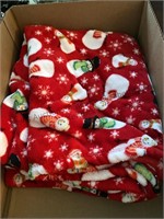 Christmas lot including snowman blanket,