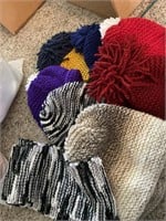 Hand knitted toboggans and scarf