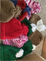 10 hand knitted toboggans