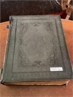 1857 large hardcover Bible 10 1/2 x 13" x 4” high