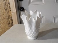 unmarked Milk Glass vase