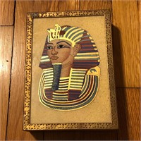 King Tut Egyptian Wooden Trinket Box
