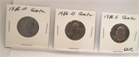 1986 P&D,  1986-S UNC Quarters