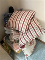 Corner Lot in Closet of Linens, Blankets, and