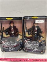 (2) Collector Edition Harley Davidson Barbies