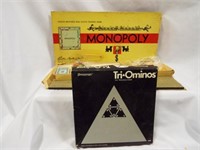 OLD Incomplete Monopoly Game & Tri-Ominos &